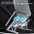 Foldable Dual Fan Laptop Cooling Stand Ⓢ