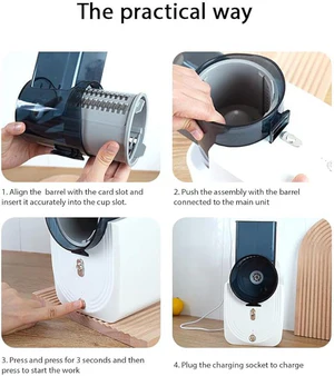 Multifunctional Vegetable Cutter with Interchangeable Blades Ⓢ